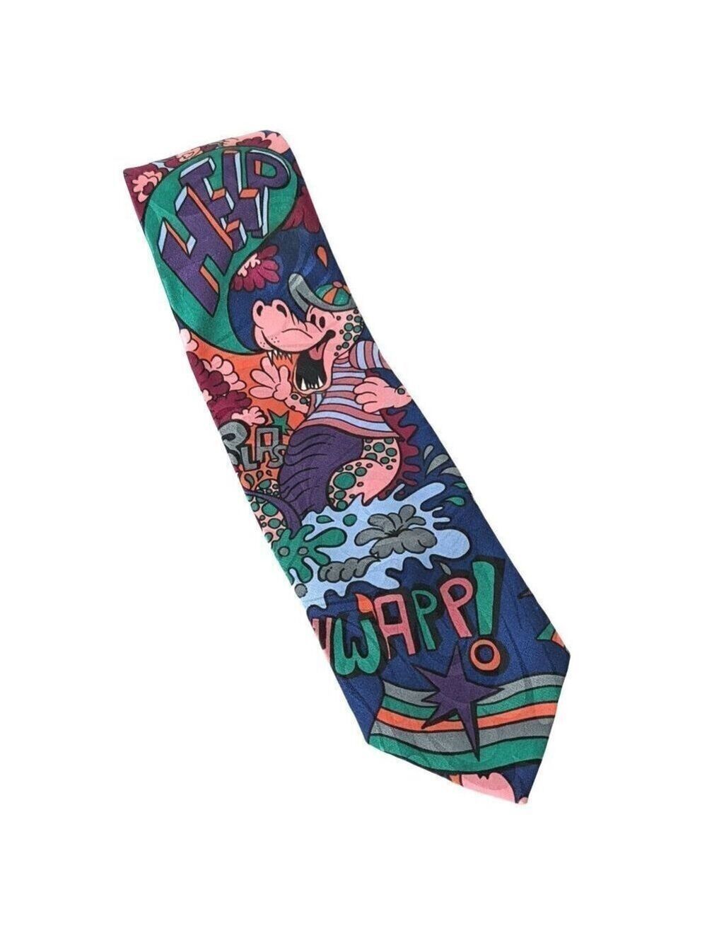 Paris Pink Alligator Novelty Necktie